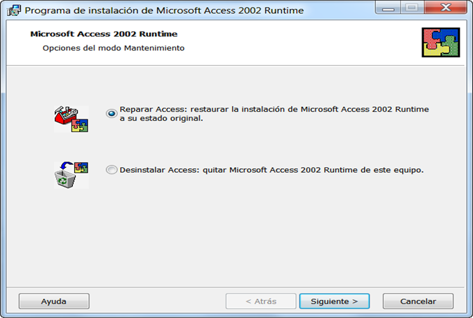 Runtime de MS Access XP